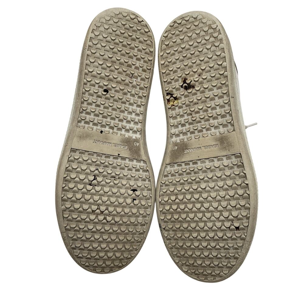 Isabel Marant Classic White & Pink Metallic Bryce Sneakers Size 40 EU / US 10 - Picture 6 of 6